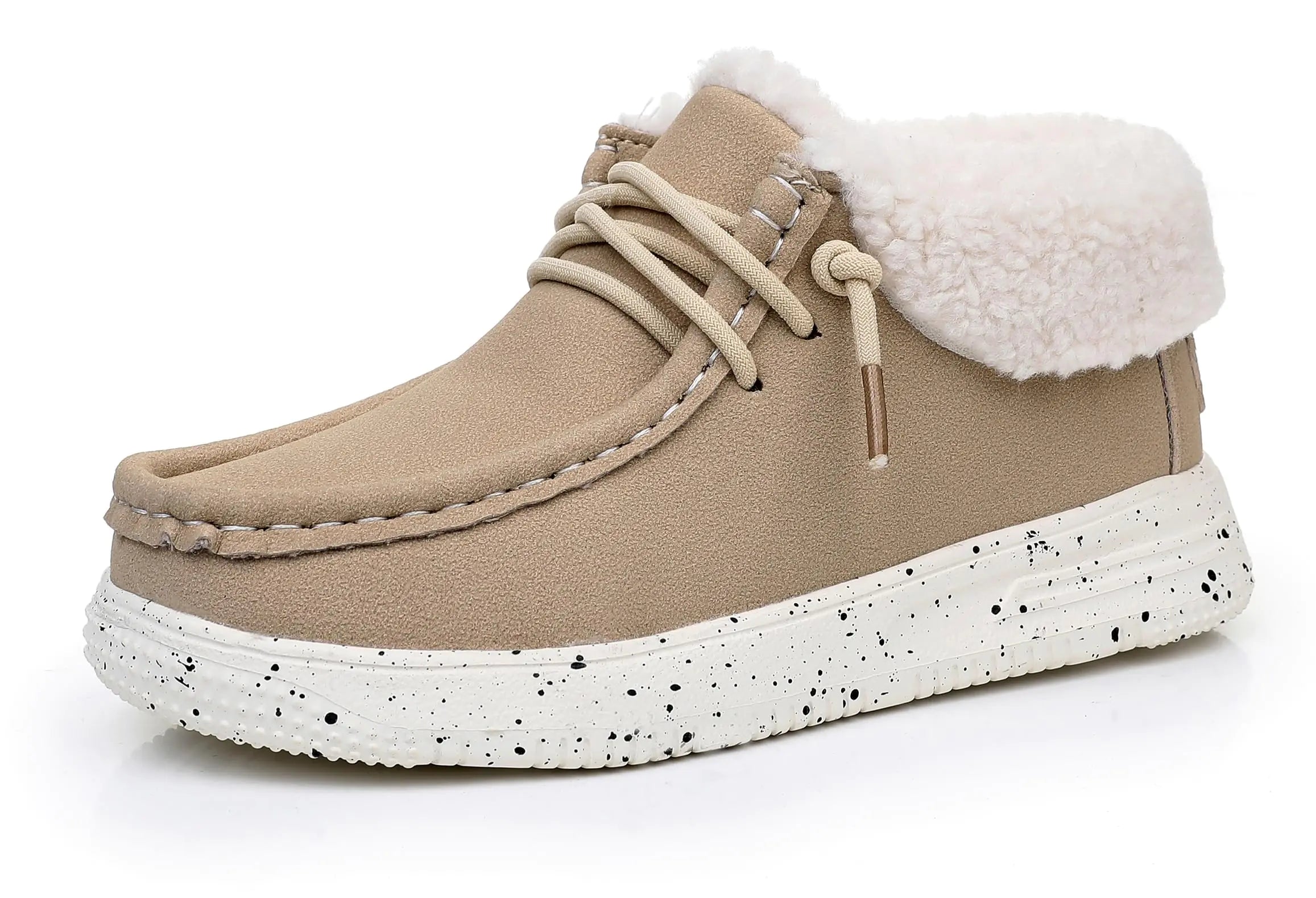 Apakowa Boys Fall Winter Boots Warm Girls Boys Winter Snow Boots with Faux Fur (Toddler/Little Kid/Big Kid)