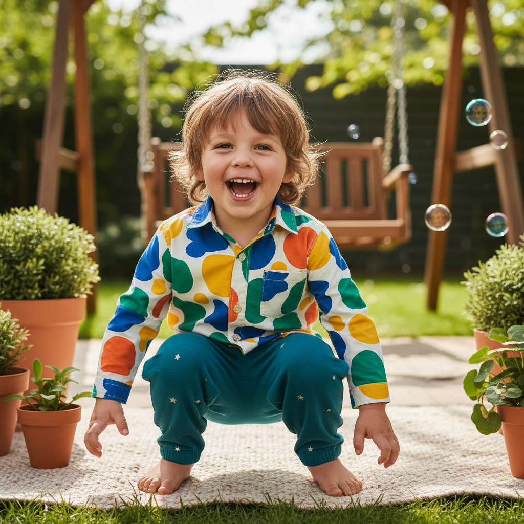 Kids wearing button-up outfit - lifestyle